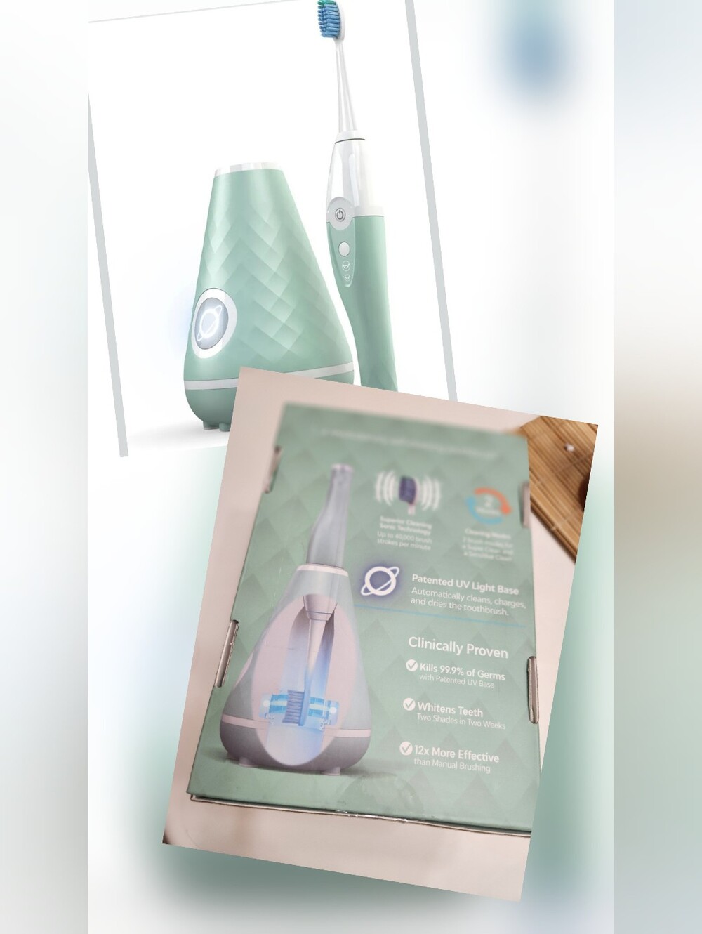 Tao Clean UV Sanitizing Sonic Toothbrush and Cleaning Station, ElectricToothbrus